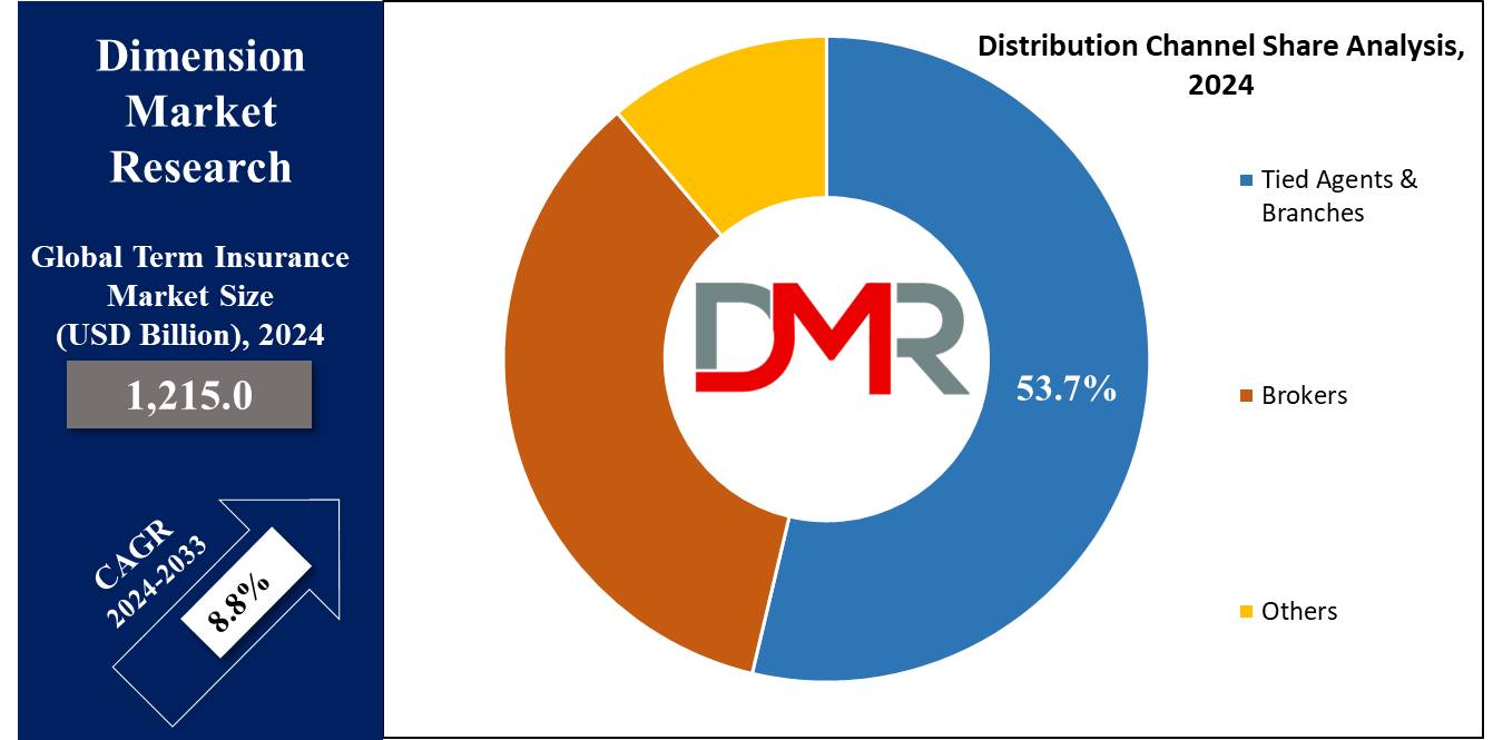 Global Term Insurance Market Distribution Channel Share Analysis