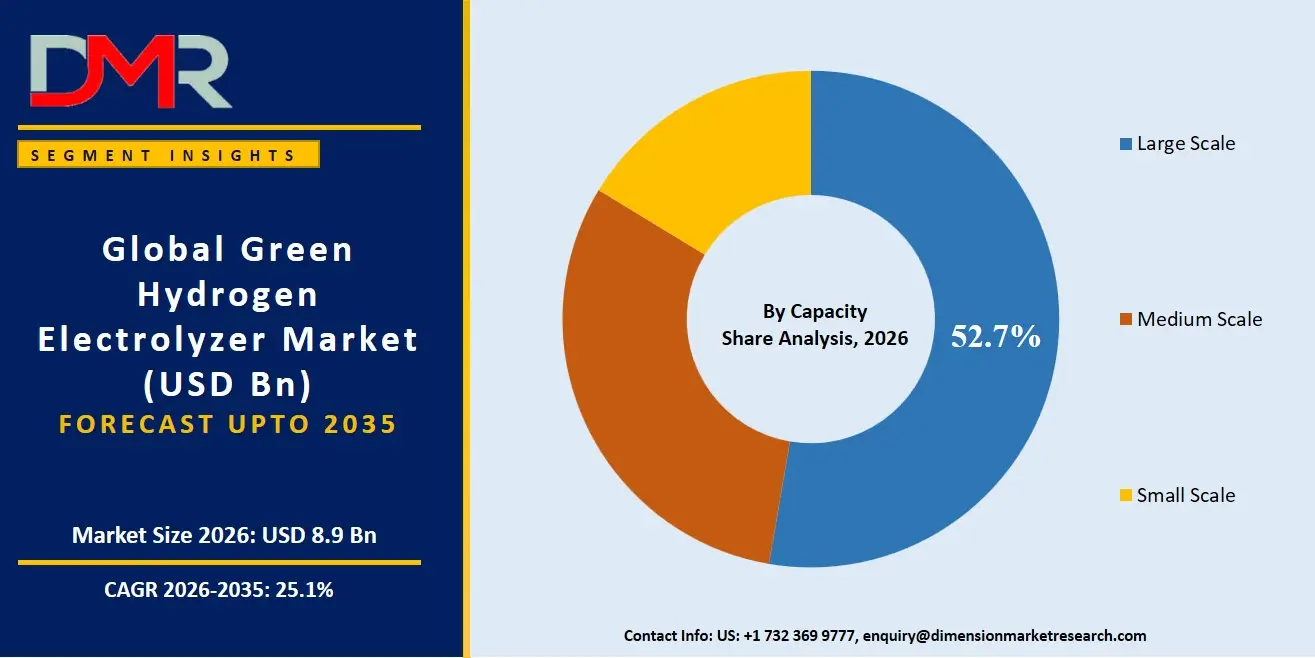Green Hydrogen Electrolyzer Market By Capacity Share Analysis