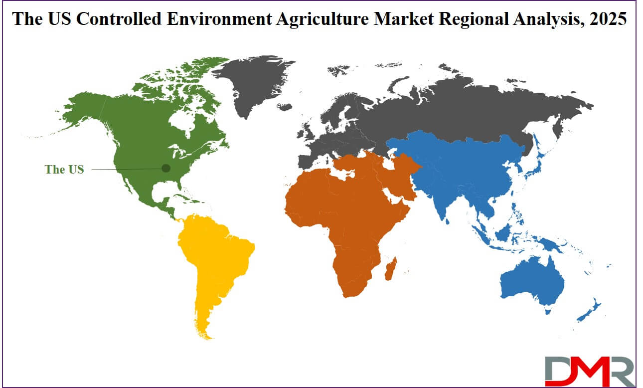 The US Controlled Environment Agriculture Market Regional Analysis